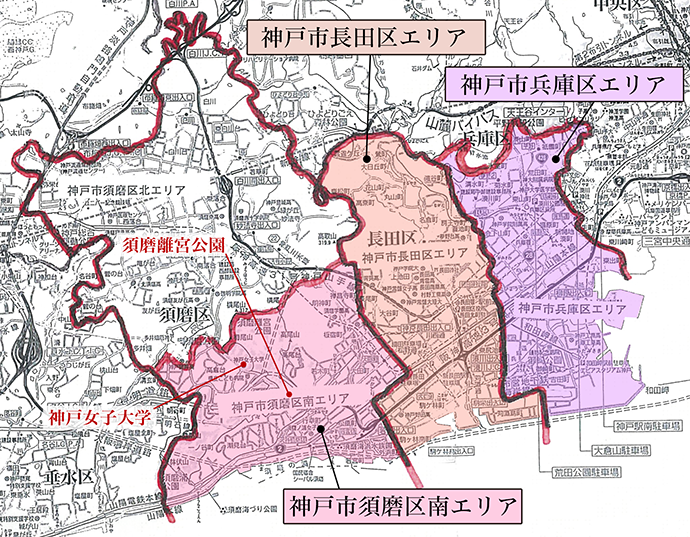 定額料金発着エリア地図